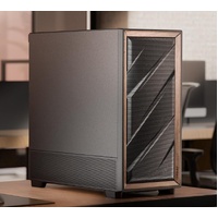 Antec Flux SE ATX, E-ATX, matx, Walnut Wood Trim Solid Side Panel, 5 x PWM Fans, Multi-Direction Vent design, Removable Top Cooling Bracket. Case