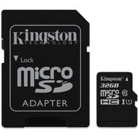 Kingston 32GB MicroSD SDHC SDXC Class10 UHS-I Memory Card Standard SD Adaptor