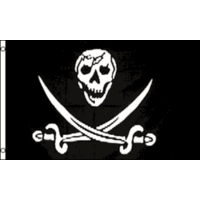 Skull and Two Swords Pirate Flag 3x5 Ft