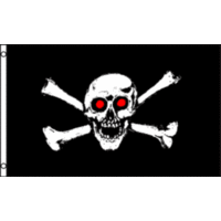 Skull with Red Eyes 3x5 Feet Flag /Pirate Flag Double-stitched Excellent Quality