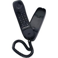 UNIDEN Slimline Wall-Desk Mountable Corded Phone 3 Volume Level Settings Black 
