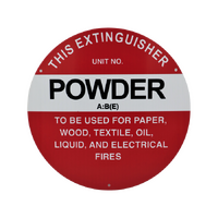 FirePro FP90124 200mm ABE Dry Powder Sign