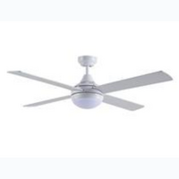 MARTEC 1220mm 4 Blade Ceiling Fan with 15w LED Tricolour Light White