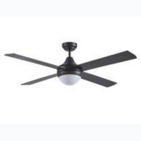 MARTEC Four Seasons Link 1220mm 4 Blade Ceiling Fan & Light 2 x E27 Matt Black