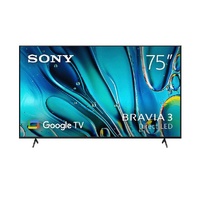 Sony Bravia 3 S30 75&quot; Television 4K UHD, 450 cd/m2 Brightness, Direct LED, HDR10/HLG/Dolby Vision, 300x300 VESA, Google TV, 3 Year Warranty