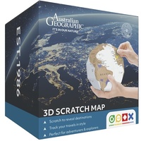Australian Geographic GA0043 3D Scratch World Globe Perfect Adventures&Explorers