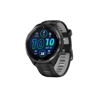 Garmin Forerunner 965 Smart Sports Watch (Carbon Grey DLC Titanium with Black/Powder Grey Band, 47mm)