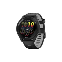 Garmin Forerunner 265 Smart Sports Watch (Black with Black/Powder Grey Band, 46mm)
