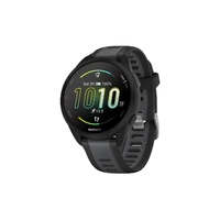 Garmin Forerunner 165 Music Smart Sports Watch (Black with Slate Grey Band, 43mm)