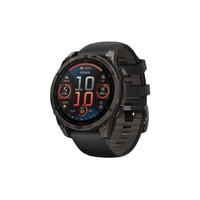 Garmin Fenix 8 AMOLED Sapphire Smart Sports Watch (Carbon Grey DLC Titanium with Black and Pebble Grey Band, 47mm)