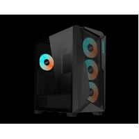 Gigabyte C301V2 RGB Tempered Glass E-ATX Black Mid Tower Gaming Chassis  2x3.5' 2x2.5' 2xUSB3.0 Detachable Dust Filter Liquid Cooling PSU Standard ATX