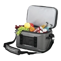 Brass Monkey 15Litres Soft Cooler with Waterproof Bark Grey and Black 