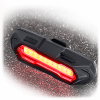 Sansai USB Rechargeable 5modes Dual color Red & White Bicycle Tail light 