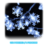 Sansai LED Snowflake Decorative Party Cool White Bulb/Lights For Indoor- Outdoor