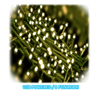 Sansai Lumini 200 LED Warm White 8 Modes Party String Light AC Powered 20m