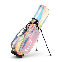 Everfit Golf Stand Bag Lightweight Carry Bag Dual Strap Club Divider Holographic