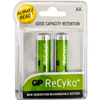GP Recyko Ready to Use LSD 1.2V 2100mAh NiMH AA Rechargeable Battery 2Pk