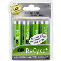 GP ReCyko Ready to Use LSD 1.2V 2100mAh NiMH AA Rechargeable Battery 4Pk
