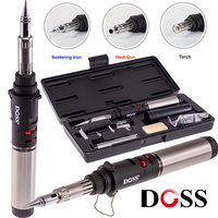 DOSS GSP3K 3in1 PRO Gas Soldering Iron Blow Torch & Hot Air Heat Gun Kit 