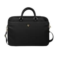 Guess Nylon Laptop Bag 15/16-inch - Black/Metal Logo