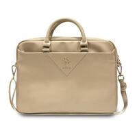 Guess Grained PU  Laptop Bag 15/16-inch - Light Gold/4G Logo