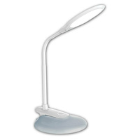 Sansai 6W 60LED 300Lumens Dual Base Two way use Clip On & Desk LED Lamp White 