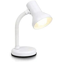 Sansai Adjustable Flexible Direct Neck Student Table Desk Lamp White