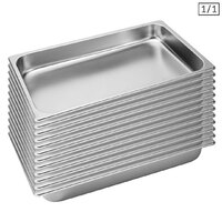 SOGA 12X  Gastronorm GN Pan Full Size 1/1 GN Pan 6.5cm Deep Stainless Steel Tray