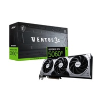 MSI nVidia GeForce RTX™ 5060 Ti 8G VENTUS 3X OC, PCI Express® Gen 5 x 16, Boost: 2602 MHz, CUDA 4608 Units, 8GB GDDR7, HDMI™ x 1