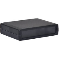 Ritec 105x80x25mm Black ABS Plastic Translucent Case with Bottom Ventilation