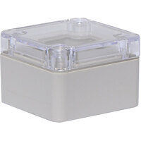 Ritec 52x50x35mm ABS Sealed Box With Clear Lid with Moulded PCB Mounting Points