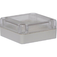 Ritec 65x60x28mm ABS Sealed Box With Clear Lid with Neoprene Lid Sealing Gasket