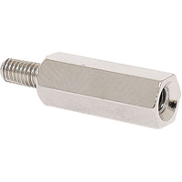 M3 x 15mm Male-Female Chrome Plated Brass Tapped Spacer Pack of 1000
