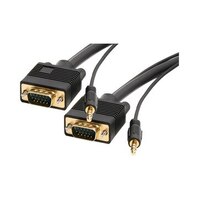 2mtr VGA & Audio Cable 15 Pin M-M & 3.5mm Audio Plug