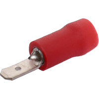 H1847B Male Spade Crimp Pack 100 Red 2.8mm