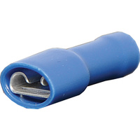 Blue 6.3mm 300V Female Spade  Connectors  Pack 100