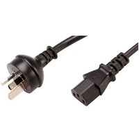 Hypertec 2M 0.75mm 10 Amp IEC C13 to AUS 3 Pin Cable Plug Black