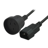 Cabac 150MM IEC C14 to AUS 3 Pin Cable Socket Black