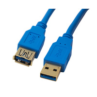 Cabac 2m USB Type A Male to A Female Blue Colour Extension Cable 1 Year Warranty