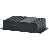 63x131x30mm Flanged Extruded Single Piece Aluminium Instrument Case Black