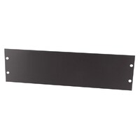 Aluminium 132mm (3U) Rack Cabinet Panel Black Finish