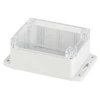 IP65 Sealed Polycarbonate Enclosure with Mounting Flange 115(W) x 90(D) x 55(H)mm