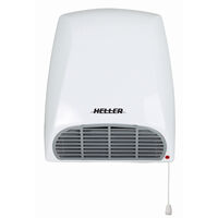 Heller IP22 2000W Wall-Mounted Bathroom Fan Heater with Safety thermal cut-out