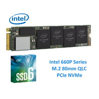 Intel 660P NVMe PCIe M.2 SSD 512GB 3D2 QLC 1500R 1000W Mbps 5 Years Warranty