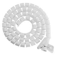 Brateck 20mm/0.79' Diameter Coiled Tube Cable Sleeve  Material Polyethylene(PE) Dimensions 1000x20mm - White (LS)