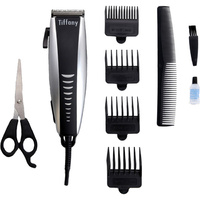 Tiffany Hair Clipper/Trimmer/Groomer Kit w/Comb/Stainless Steel Blade Scissors