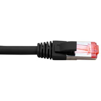 Hypertec CAT6A Shielded Cable 1.5m Black 10GbE RJ45 Ethernet Network LAN 26AWG