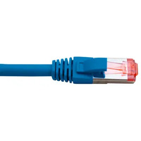 Hypertec CAT6A Shielded Cable 1m Blue Color 10GbE RJ45 Ethernet Network LAN S/FTP LSZH Cord 26AWG PVC Jacket