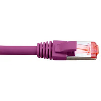 Hypertec CAT6A Shielded Cable 3m Purple 10GbE RJ45 Ethernet Network LAN 26AWG