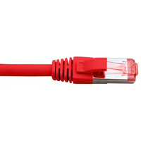 Hypertec CAT6A Shielded Cable 1m Red 10GbE RJ45 Ethernet Network LAN 26AWG LSZH